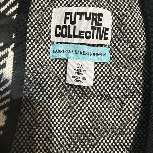 Future Collective Gabriella Karefa-Johnson Crop Sweater Tank 2X Plaid gingham - Picture 3 of 3